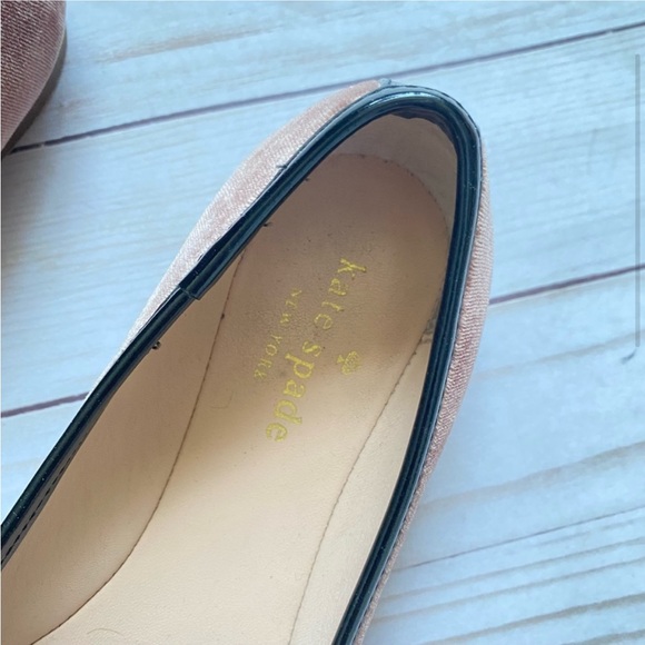 Kate Spade Pink Blush Velvet Ballet Flats - Picture 3 of 4